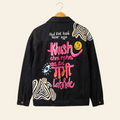 "Khush ehni rehni aa, Koi Gami Labhde" Handpainted jacket