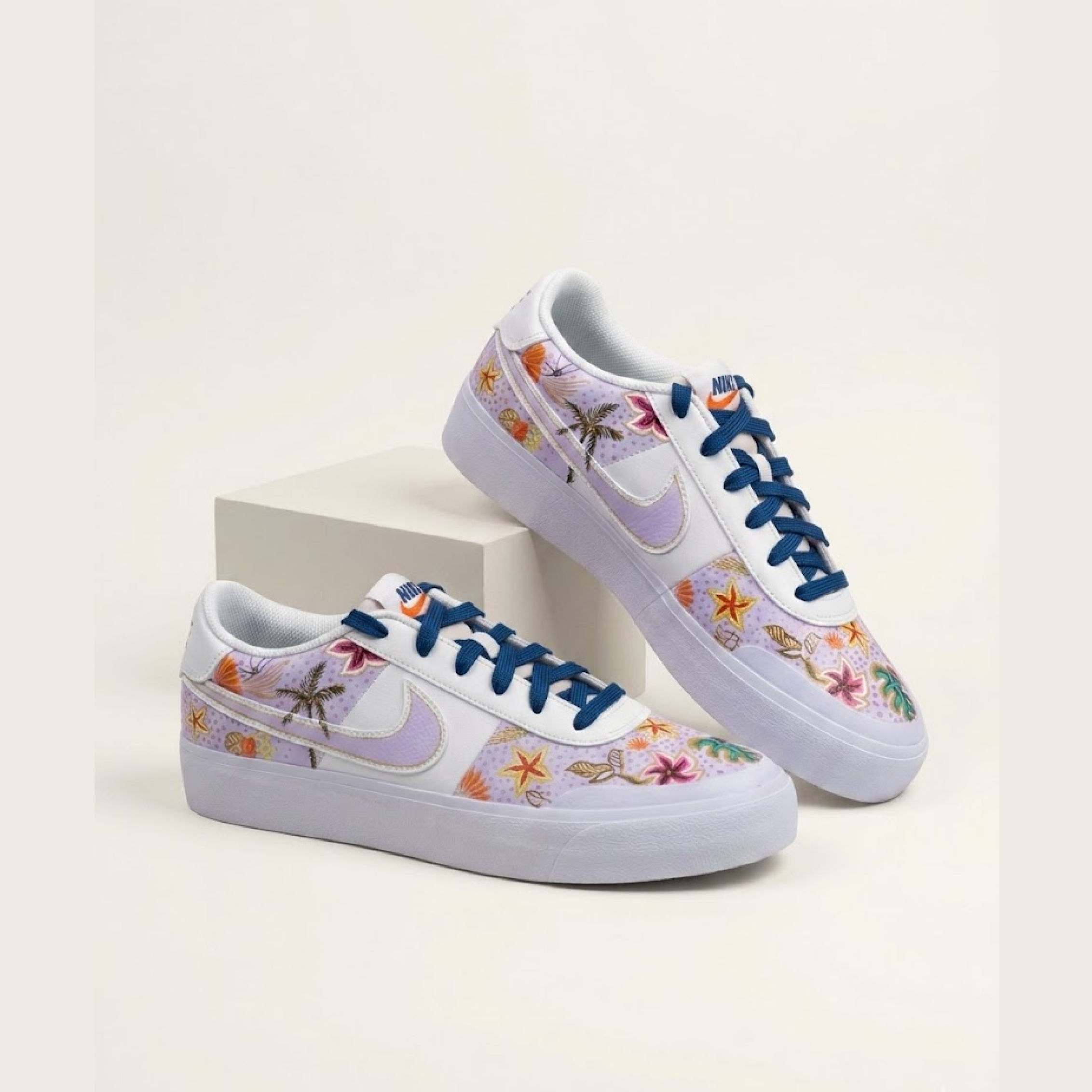 "The Coastal Daydream" Handpainted sneakers
