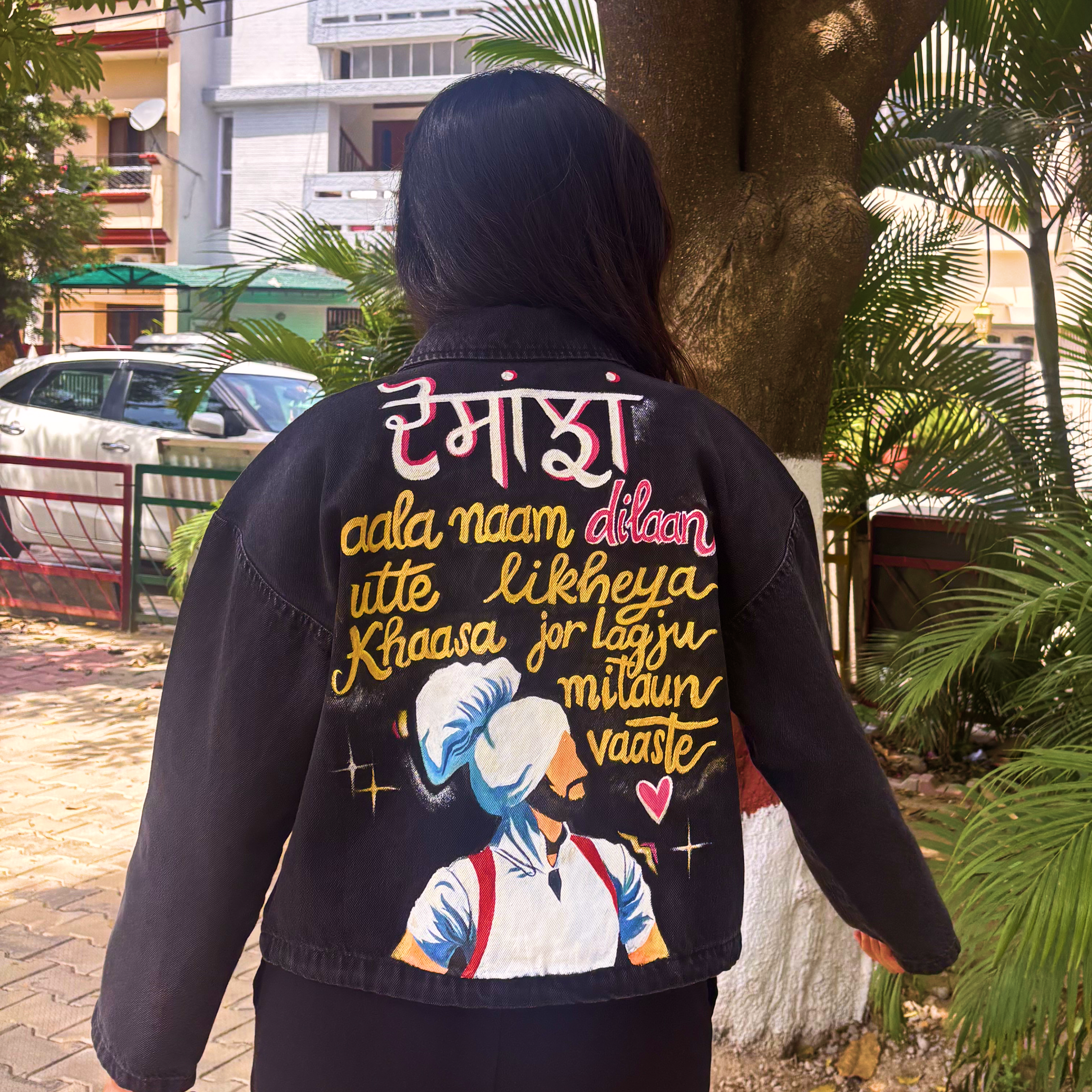 "Born to Shine" Handpainted Jacket | Diljit Dosanjh