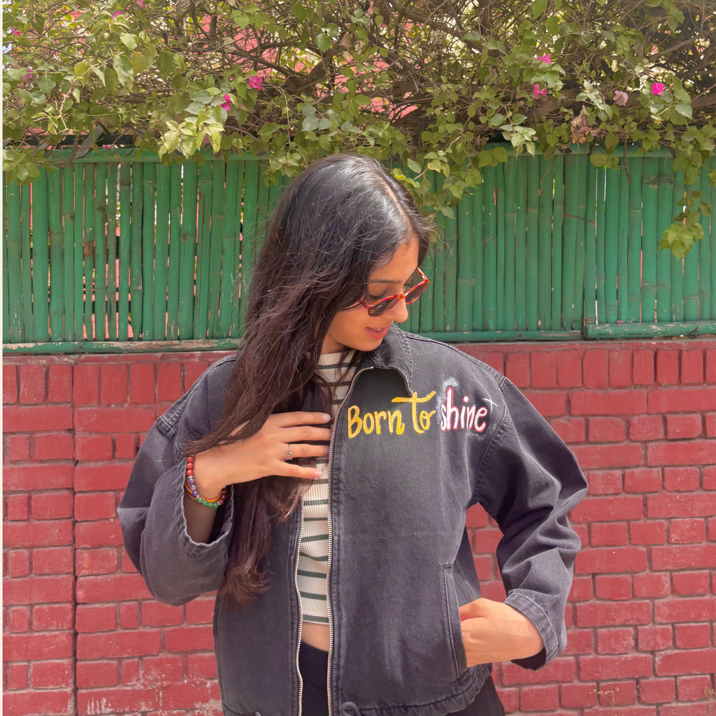 "Born to Shine" Handpainted Jacket | Diljit Dosanjh