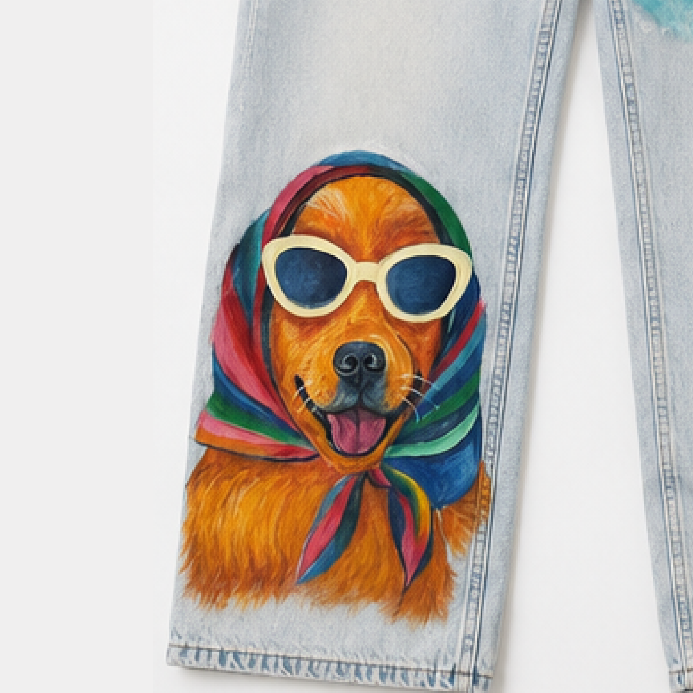 Custom Handpainted Jeans | Dog edition