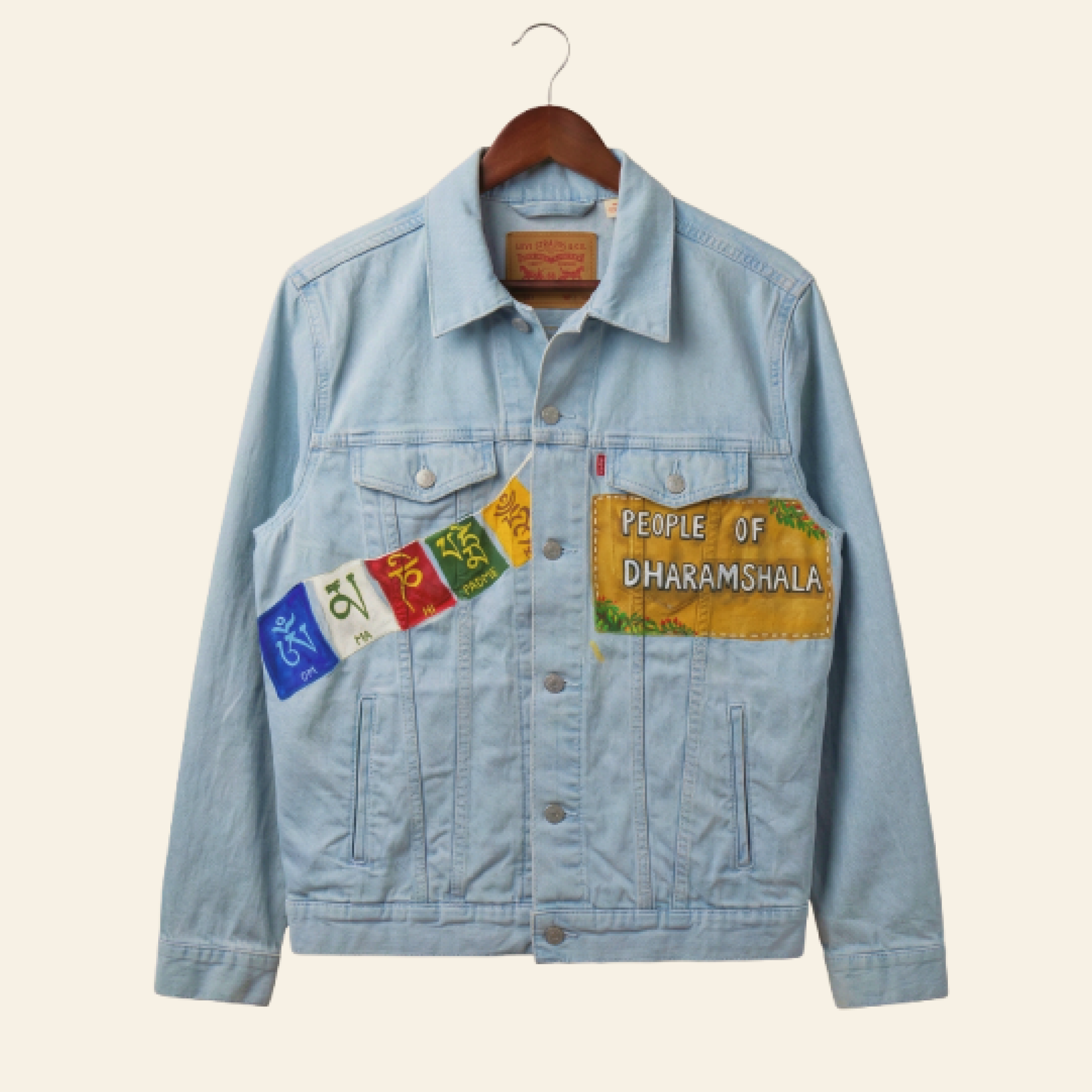 "Monks In Mountains" Handpainted Jacket