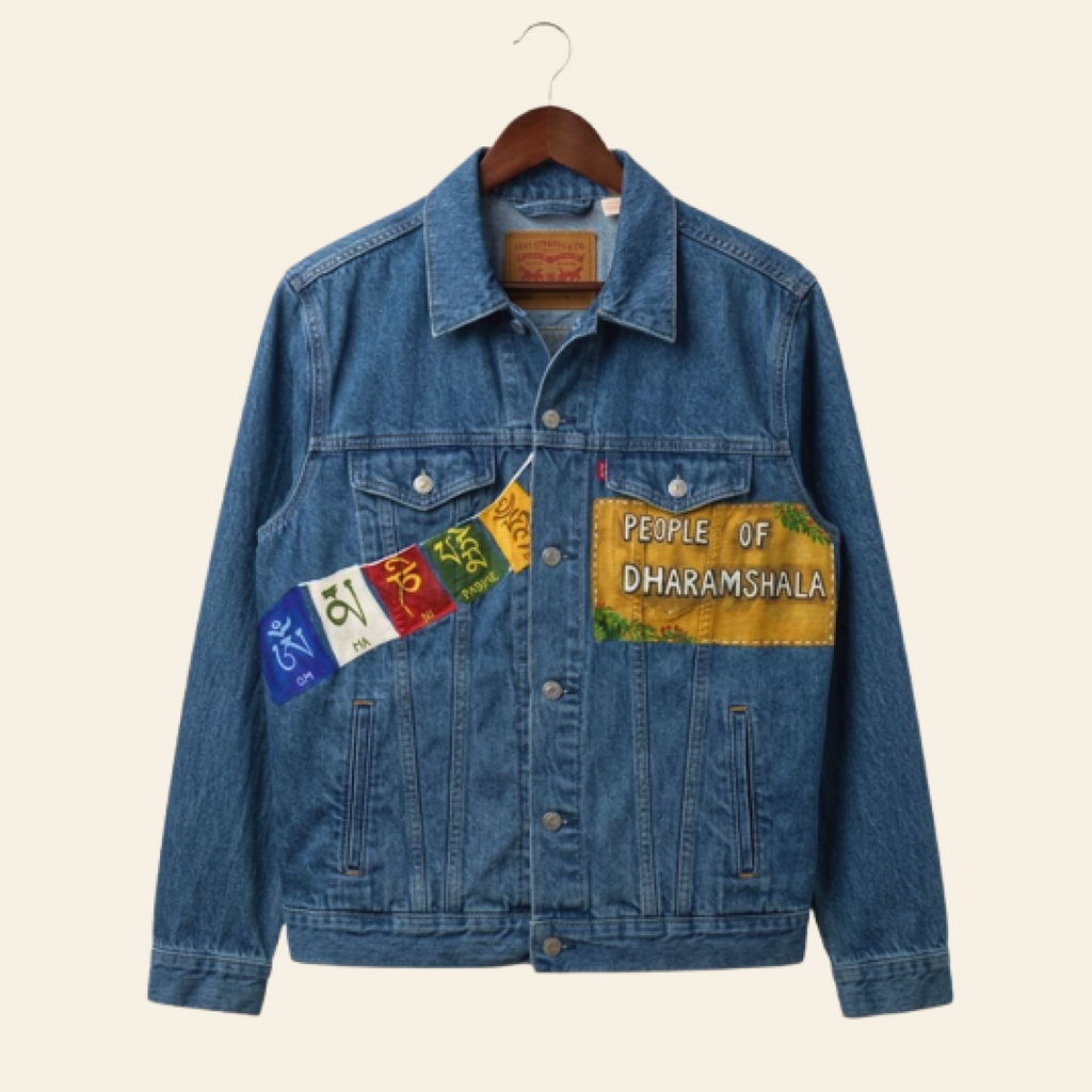 "Monks In Mountains" Handpainted Jacket