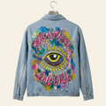 "Rolling my eyes out loud" Handpainted jacket