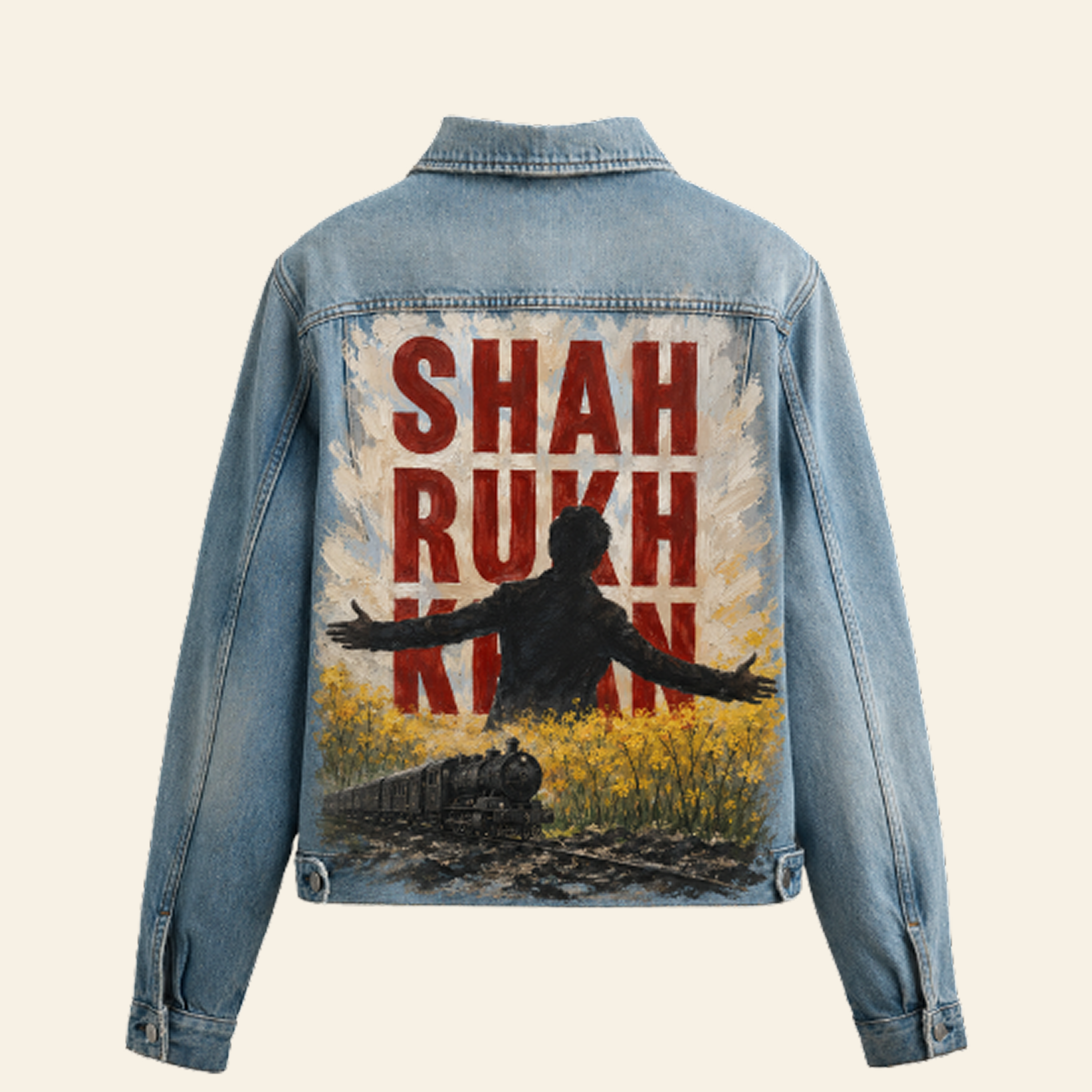 "Shah rukh Khan - Iconic DDLJ" Handpainted jacket