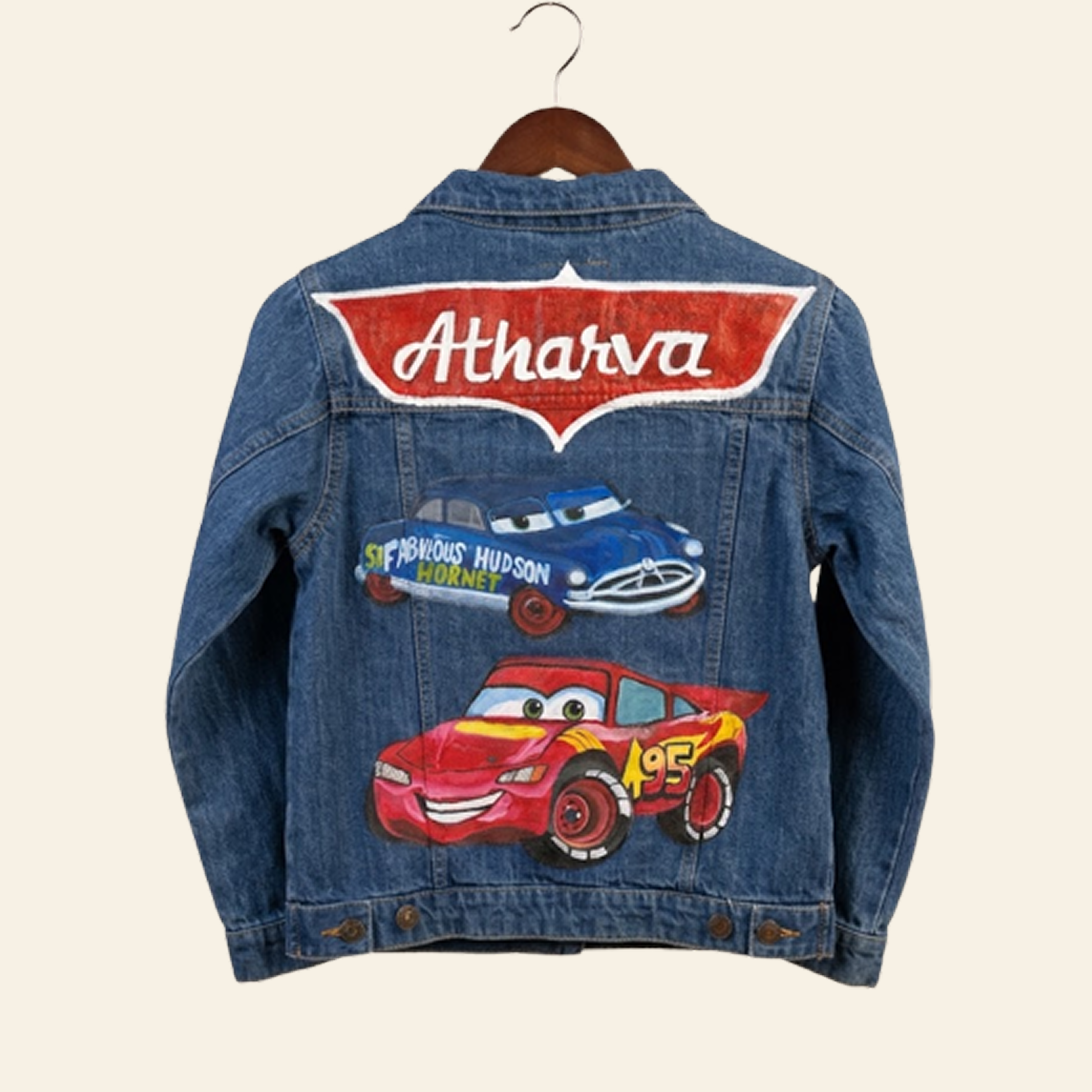 "The Cars- McQueen" themed Handpainted jacket
