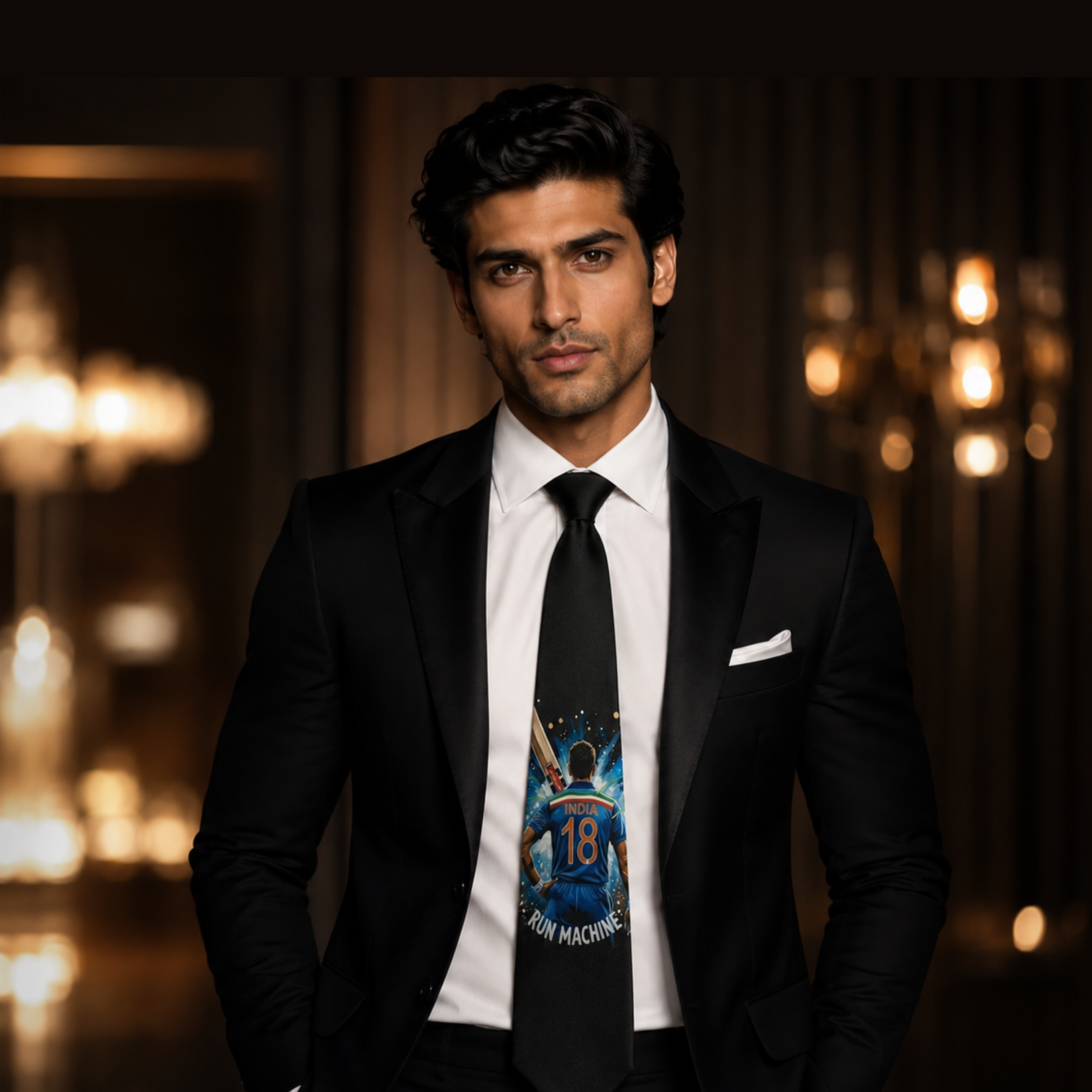 Virat Kohli - 18 | Custom handpainted Ties