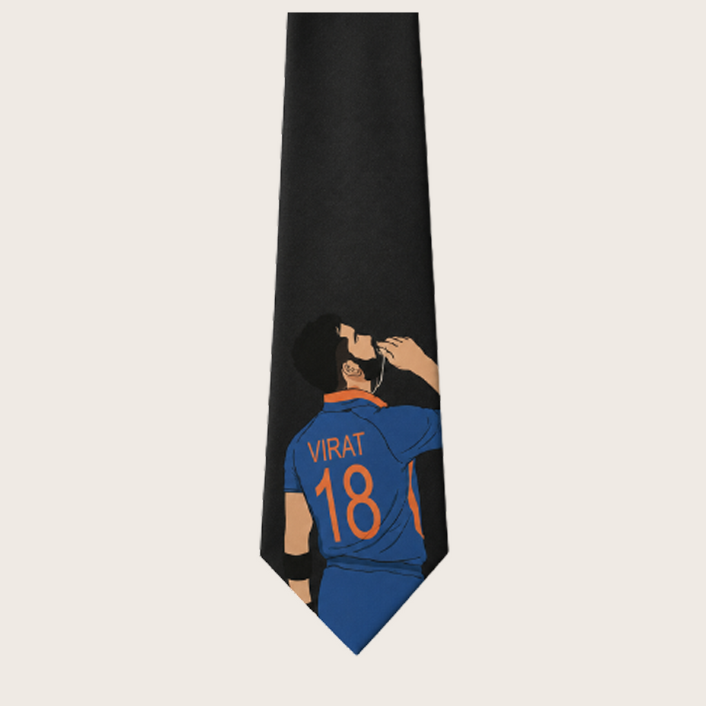 Virat Kohli locket celebration | Custom Handpainted Ties